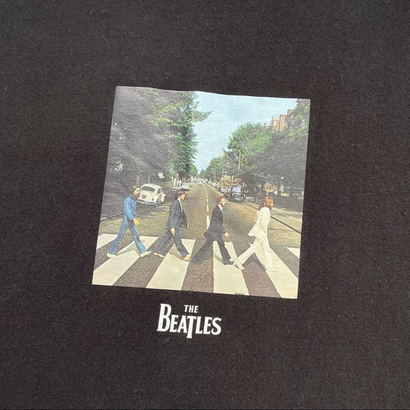 The Beatles Black Short Sleeve T-Shirt Band Tee Women Size S - Picture 2 of 8
